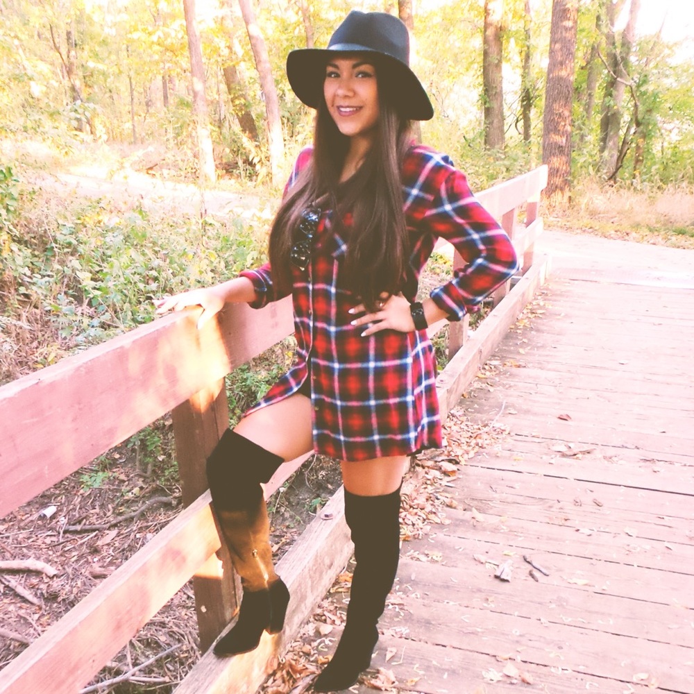 H&M Plaid Shirt Dress